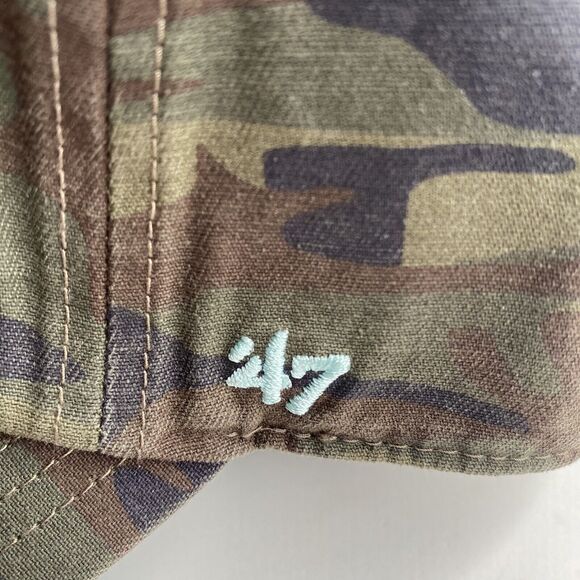 47 Brand Clean Up Los Angeles Lakers Camo Turquoise Adjustable Hat Cap OSFA New - Picture 3 of 6